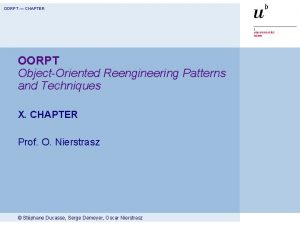 Object oriented reengineering patterns