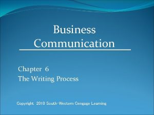 What is writing process in business communication