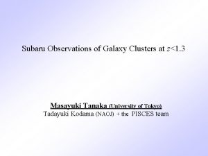 Subaru Observations of Galaxy Clusters at z1 3