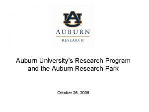 Auburn research and technology foundation
