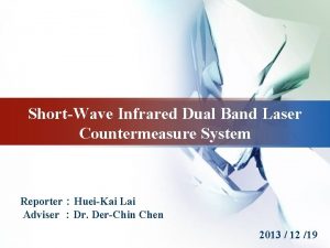 ShortWave Infrared Dual Band Laser Countermeasure System ReporterHueiKai