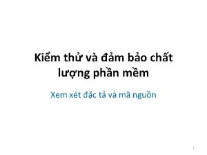 Kim th v m bo cht lng phn