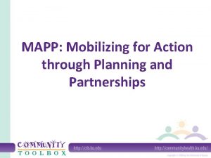 MAPP Mobilizing for Action through Planning and Partnerships