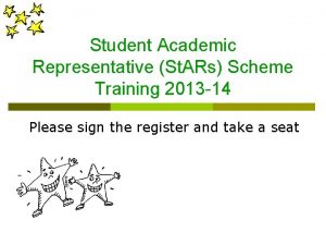 Student Academic Representative St ARs Scheme Training 2013