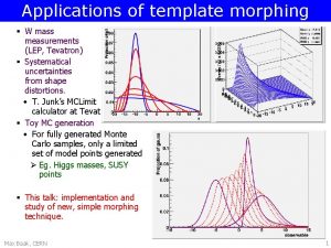 Applications of template morphing W mass measurements LEP