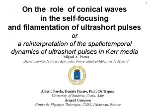 Conical wave