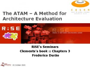 The ATAM A Method for Architecture Evaluation Ri