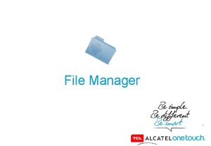 File manager alcatel