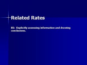 Related Rates ES Explicitly assessing information and drawing