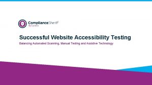 Successful Website Accessibility Testing Balancing Automated Scanning Manual
