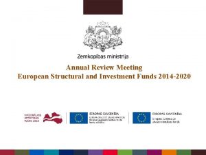 Annual Review Meeting European Structural and Investment Funds