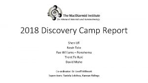 2018 Discovery Camp Report Shen Ufi Neah Tolo