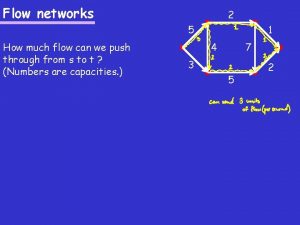 Flow networks 2 5 How much flow can