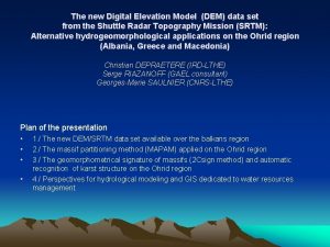 The new Digital Elevation Model DEM data set