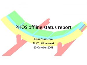 PHOS offline status report Boris Polishchuk ALICE offline