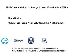 ENSO sensitivity to change in stratification in CMIP