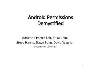 Android permissions demystified