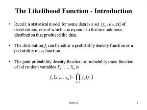 Likelihood function