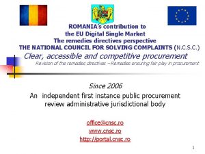 ROMANIAs contribution to the EU Digital Single Market