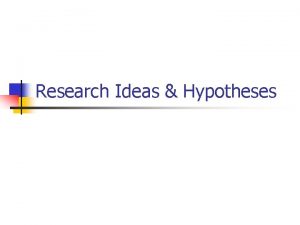 How to make hypothesis in research