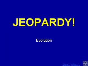 Natural selection jeopardy
