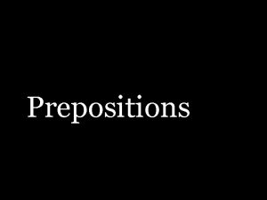 Preposition