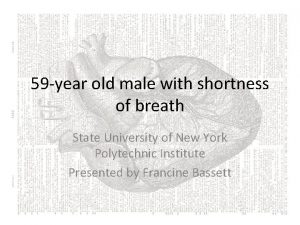 59 year old male with shortness of breath