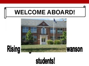 WELCOME ABOARD SPIRIT SERVICE SCHOLARSHIP HOME OF THE