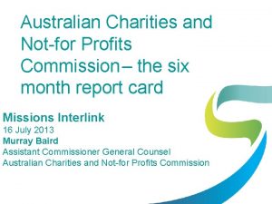 Australian charities and not-for-profits commission