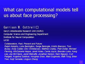 What can computational models tell us about face