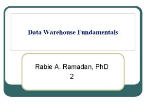 Warehouse fundamentals