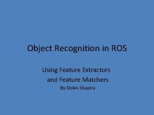 Ros object recognition