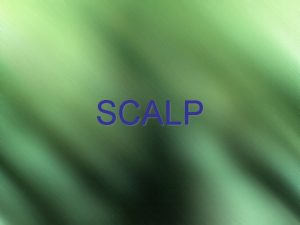 SCALP DEFINITION The scalp consists of Skin normally