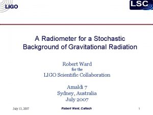 A Radiometer for a Stochastic Background of Gravitational