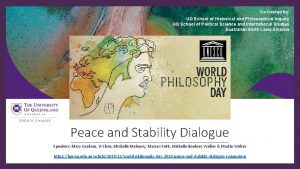 Cohosted by UQ School of Historical and Philosophical