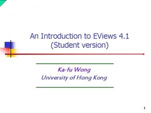 Eview student version