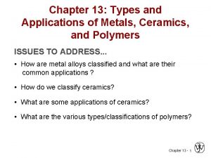 Ceramic classification