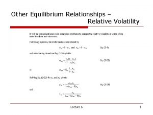 Define relative volatility