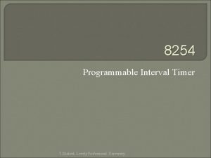 Programmable interval timer 8254