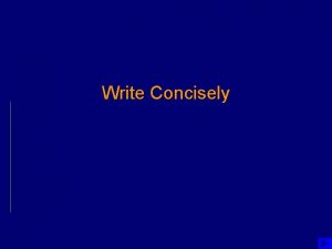 Write Concisely Manual 208 215 Concise writings benefits