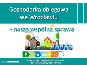 Gospodarka obiegowa we Wrocawiu nasza wsplna sprawa Departament