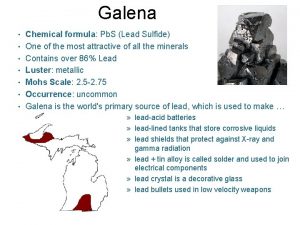 Formula for galena