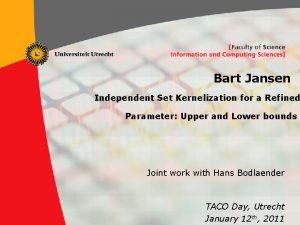 Bart Jansen Independent Set Kernelization for a Refined