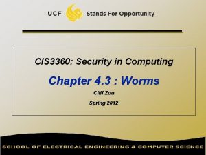 CIS 3360 Security in Computing Chapter 4 3