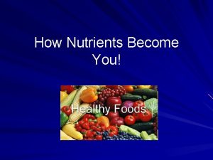 How Nutrients Become You The Process of Digestion