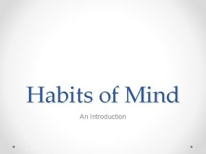 Mathematical habits of mind posters Mathematical habits of mind posters