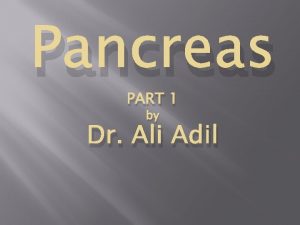 Pancreas PART 1 by Dr Ali Adil ANATOMY