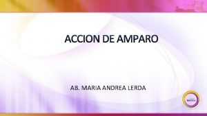 ACCION DE AMPARO AB MARIA ANDREA LERDA MODULO