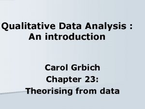 Chapter 10 qualitative data analysis