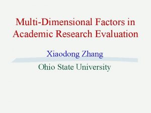 Dr xiaodong zhang